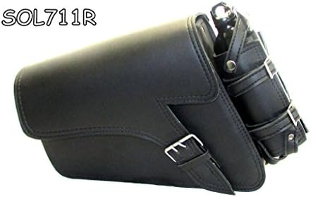 Motorcycle Leather single strap swingarm bag 2 Pin buckle three fixed strap mounting SOL711R