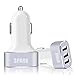 Spark Electronics 3-Port 4.1A(2.1A 1A 1A) Aluminum Panel Rapid USB Car Charger for iPhone 6 6 Plus iPhone 5/5s/5c iPhone 4 4S iPad 1 2 3 iPad mini iPad Air iPod 5th iPod classic iPod nano iPod touch Samsung Galaxy Smartphones Tablets Android Smartphones?