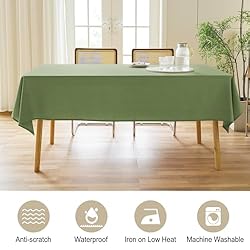 AUSSPVOCT Textured Tablecloth Rectangle 52x70 Water