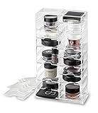 byAlegory Acrylic Makeup Stand Organizer With Removable Dividers | 20 Spaces Designed To Stand & Lay Flat