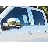 Chrome Window Sill Trim Set Stainless Steel Polished Chrome 4PCS Fits Ford F-150 Crew 2015 2016 2017 2018 2019 2020