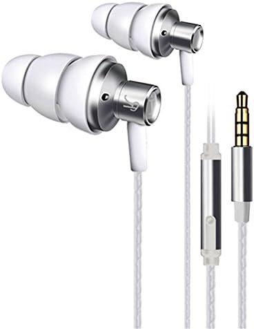 LOFS Wired Earbuds Stereo Noise Cancelling Bass Sweatproof In-ear Aviation Aluminum Earbuds for iPhone iPod iPad HTC XIAOMI SAMSUNG Android Smartphones Laptops Tablets MP3 Players-Leukochroos