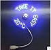 Niceshop Mini_LED_USBFan Flexible Gooseneck Mini USB Powered LED Cooling Flashing Temperature Fan for PC, Laptop Notebook Desktops
