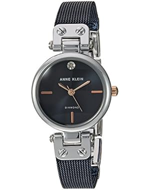 Women's Quartz Metal and Stainless Steel Dress Watch, Color:Blue (Model: AK/3003BLRT)