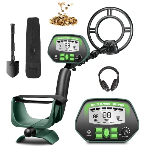 Metal Detector for Adults Professional - IP68 Waterproof Metal Detector, High Accuracy, [All & Disc, Notch & Pinpoint Modes], 10” Waterproof Search Coil, Adjustable Light, 2022 New Version