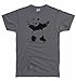 DirtyRagz Men's Banksy Stencil Grafitti Panda with Gun T Shirt GREY
