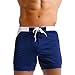 Taddlee Men Swimwear Swimsuits Solid Basic Long Swim Boxer Trunks Board Shorts (M,Blue)