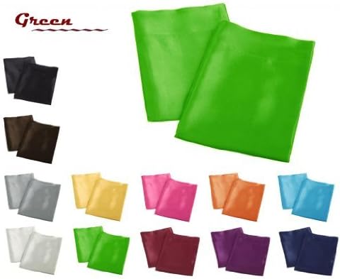 Creative 2 Pieces of Colorful Shiny Satin King Size Pillow Case - Lime by Creative Studio