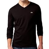 Lacoste Men's Long Sleeve Pima Jersey V-Neck T-Shirt