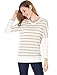 Allegra K Women's Dolman Sleeves Paneled Stripes Loose Tunic Top Brown XL