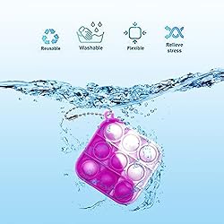 50 Pcs Christmas Pop It Keychain Simple Silicone