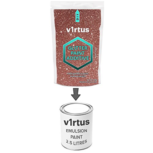 V1RTUS Rose Gold Glitter Paint Crystal Additive 100g / 3.5oz for