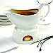 Norpro Porcelain Gravy Sauce Boat with Stand and Candle