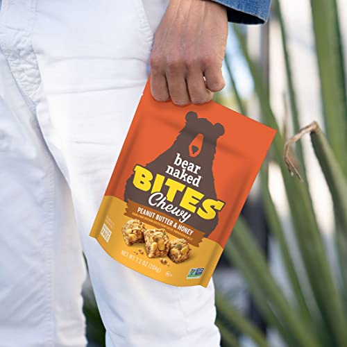 BEAR NAKED GRANOLA BITES, VEGETARIAN, GLUTEN FREE SNACKS, PEANUT BUTTER AND HONEY, 7.2OZ BAG (1 BAG)