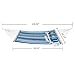 Hammock Quilted Fabric with Pillow Double Size Spreader Bar Heavy Duty Stylish for Outdoor Garden Patio, 14 FT, 2 Person 450 lbs Capacity(Blue Stripe)