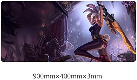 BEP Oversized Office Gaming Mouse Pad (400 X 900 X 3mm) LOL Riven Mouse Pad