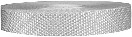 Strapworks Lightweight Polypropylene Webbing - Poly Strapping for Outdoor DIY Gear Repair, Pet Collars, Crafts – 3/4 Inch by 25 Yards, White