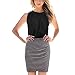 EFINNY Women Casual Sleeveless Vest Shirt Ruffle OL Lady Blouse Tank Top Black XL