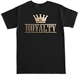FTD Apparel Men's Royalty Crown Retro 4 Metallic Gold T Shirt