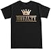 FTD Apparel Men's Royalty Crown Retro 4 Metallic Gold T Shirt