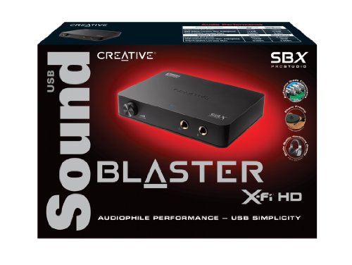 Creative-Sound-Blaster-X-Fi-HD-Tarjeta-de-Sonido-Externa-USB-X-Fi-114-dB-estereo-Color-Negro