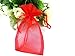 SumDirect 100Pcs 4x6inch Sheer Drawstring Organza Jewelry Pouches Wedding Party Christmas Favor Gift Bags (Red, 1 Count (Pack of 100))