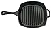 Pre-Seasoned Cast-Iron Square Grill Pan (10.5-inch) - Utopia Kitchen