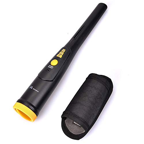 Pinpointer Metal Detector - Probe Waterproof Portable Metal Detector with High Sensitivity, One-button Operation Pin Pointer with LED Indicator & Buzzer Vibration, Treasure Hunter with Belt Holster