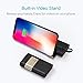 iWALK 10000mah Power Bank with Built in Cables, Ultra Compact PD 18W & QC 3.0 USB Type C Battery Portable Charger Pack Compatible with iPhone Xs/XS Max/X 8 7 6 Samsung Galaxy and More, Black