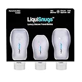LiquiSnugs - 100% Guaranteed Leak Proof - Silicone Travel Bottles (3 PACK) TSA Approved - by TravelSnugs
