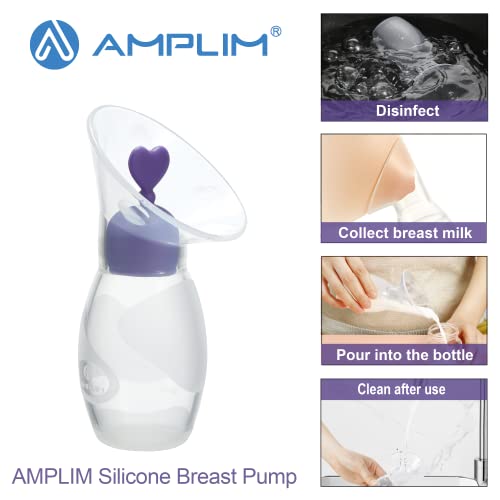Amplim Manual Breast Pump Milk Collector with Breastfeeding Milk