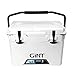 GiNT 25 Quart Portable Cooler, Ice Chest Rotomolded Cooler with Bottle Opener & Durable Handle, Whitethumb 1