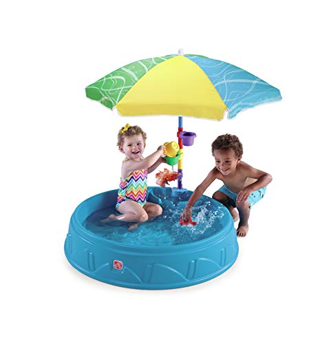 Step2 Play & Shade Pool for Toddlers | Plastic Kids Outdoor Pool, Multicolor - Image 3
