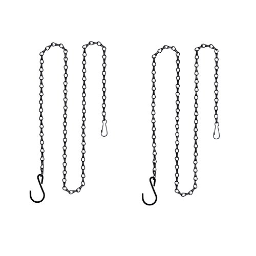 image for Grosun 8pcs 19.7 inch/ 50cm Black Hanging Chains Flower Pot Basket Rep