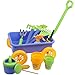 IQ Toys Budding Gardener Wagon and Tool Set for Kids 16 Pieces with Soil, Gardening Seeds, Water Pail, Planting Pots, Rake and More Accessoriesthumb 2