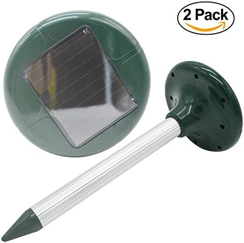 Mole Repeller Solar Powered Gopher Vole Snake Mice Repellent And Super Sonic Pest Repeller Pack Of 2 by TheSupplyCo