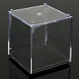 HITSAN 5x5x5cm Clear Acrylic Display Stand Box Case