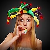 LED Light Up Mardi Gras Dragon Tail Jester Party Hat