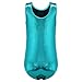 DAXIANG One-piece Shining Double-V Gymnastics Athletic Leotard for Little Girls, Green, 150(10-11Years)