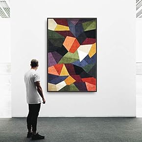 Framed Canvas Wall Art Color Block Canvas Prints Home Artwork Decoration for Living Room,Bedroom - 16x24 inches