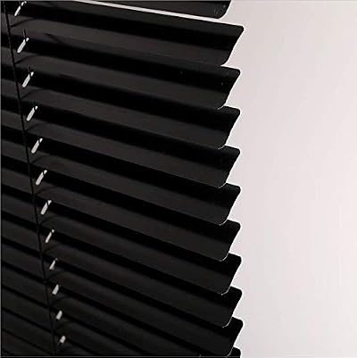 HSYLYM Aluminum Venetian Blinds 120x130 cm Black 1 inch Slats