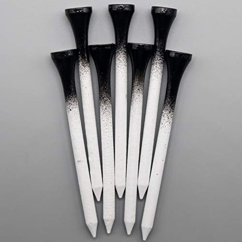 Black Vibrant Golf Tees - Multiple Colors to Choose â€“ Premium Colorful Wooden Golf Tees with Style - Color Coordinate Any Outfit with These Stunning Tees - 100ct / 3.25in
