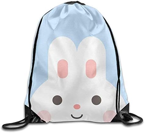 OQUYCZ Cartoon Rabbit Blue Drawstring Backpack Rucksack Shoulder Bags Training Gym Sack for Man and Women