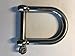 US STAINLESS Stainless Steel 316 Wide D Shackle 3/8