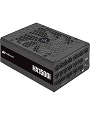 Corsair HX1500i Fully Modular Ultra-Low Noise ATX Digital Power Supply (Three EPS12V Connectors, 140mm Fluid Dynamic Bearing Fan, Zero RPM Mode, 80 Plus Platinum Efficiency) Black