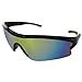 Vuarnet Extreme Unisex VE 7002 Wrap Polarized Sunglasses, Shiny Black/Yellow