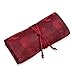 Jewelry Roll Clutch Large - Silk Jacquard (Chili Red)