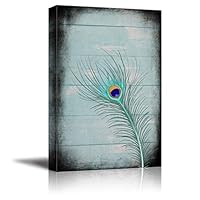 Canvas Wall Art Feather and Animals Canvas Prints Home Artwork Decoration for Living Room,Bedroom - 12x18 inches