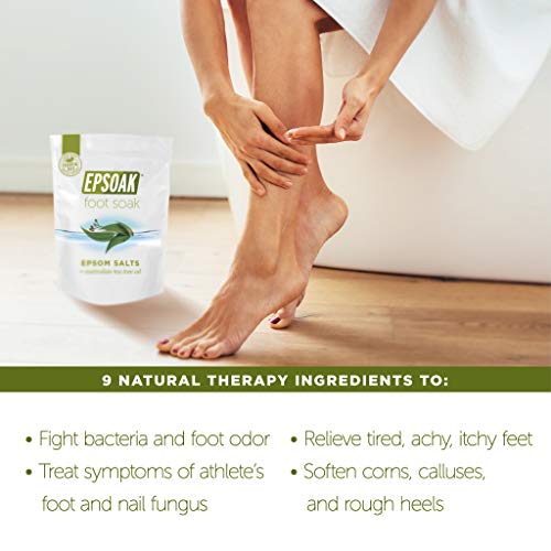 Tea Tree Oil Foot Soak with Epsoak Epsom Salt 2 Pound Value Bag Made in The USA Pricepulse