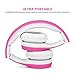 [Volume Limited] KPTEC Kids Safety Foldable On-Ear Headphones with Mic, Volume Controlled at Max 93dB to Prevent Noise-induced Hearing Loss (NIHL), Passive Noise Reduction, Wired Earbuds,Pinkthumb 4